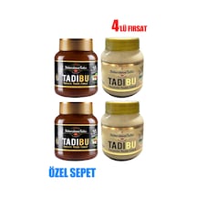 Tadıbu Kakaolu Fındık Kreması 2 Adet + 2 Adet Parçacıklı Fındık Kreması 330 Gr