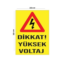 Metal Dikkat Yüksek Voltaj 20cm X 30cm A4 Büyüklüğünde Uyarı Levhası Yönlendirme Tabelası