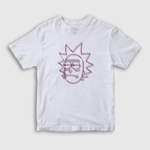 Presmono Unisex Çocuk Neon Rick And Morty T-Shirt
