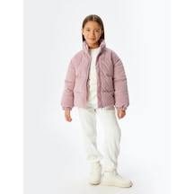 Koton Oversize Bomber Ceket Kadife Dokulu Cep Detaylı Dik Yaka Pembe 5wkg20006aw Pembe
