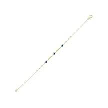 Altın Nazar Boncuklu Bileklik T075587 Sarı Altın