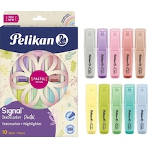 Signal Textmarker 10 Lu Pastel Renkler Fosforlu Kalem Set Işaretleme Kalemi 10 Renk