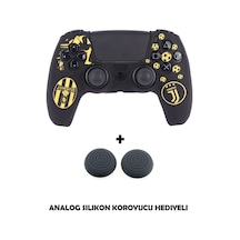 Ps5 Dualsense Futbol Takımı Temalı Koruyucu Silikon Kılıf + Analog Silikon Koruyucu Juventus