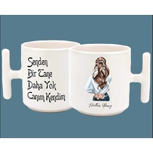 İsimli Senden Bi Tane Daha Yok Canım Kendim Baskılı T Kulp Kupa 2