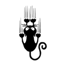 Kayan Kedi Sticker 20 X 40 Cm