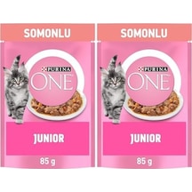 Purına One Somonlu Yavru Kediler İçin Yaş Kedi Maması 85 Gram 2li Paket 103 Ivory