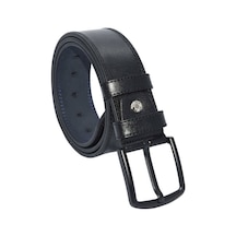 Süzer Deri Siyah Suni Deri Çift Dikişli Model 4.5 Cm.lik Unisex Spor Kemer Siyah