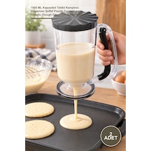 2 Adet Hamur Porsiyonlayıcı 1000 Ml Kapasiteli Li Karıştırıcı Dispenser Şeffaf Plastik Damlatmaz Nozullu Dough Dispenser Batter Pourer