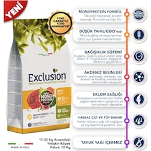 Exclusion Monoprotein Düşük Tahıllı Sığır Etli ve Narlı Orta Irk Yetişkin Köpek Maması 12 KG