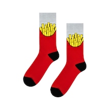 Carnaval Socks Patates Çubukları Desenli Renkli Çorap Çok Renkli
