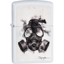 Zippo Beyaz Mat Gaz Maskesi Çakmak Yeni Model 083763