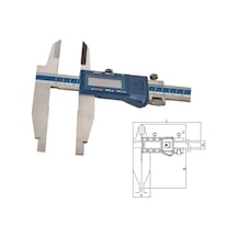 Dasqua 0-1000mm Çift Çene Dijital Kumpas Ip54 Suya, Toza Dirençli Bilgi Çıkışlı 2710-1115