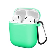 Airpods İle Uyumlu Düz Silikon Kılıf Yeşil Yeşil