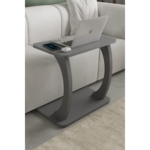 Desk Çalışma Sehpası, Laptop Sehpası, Çift Ayaklı Geniş Yüzey Antrasit Gri