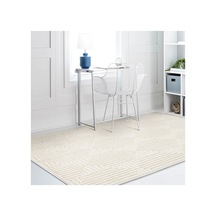 Modern Koton Bukle Kilim Lateks Taban 60x100/80x120/80x200/80x300/80x150/120x180/160x240-751 Krem