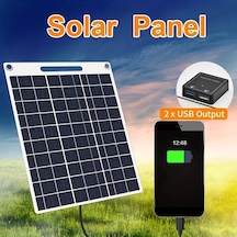 Xuweiwei 1 Adet 10w Polikristal Silikon Güneş Paneli Monokristal 3w Taşınabilir Enerji Şarj Cihazı Usb Kablosuz Araç Seyahat Telefon Tablet Fan