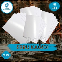 Ebru Kağıdı 35 X 50 Cm 50 Li Beyaz Ebru Sanatı Kâğıdı Marbling Paper Set