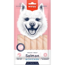 Krema Somonlu Ve Tavuklu Sıvı Köpek Ödülü 1 Adet-5x14 Gr