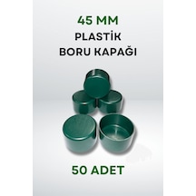 Plastik Boru Kapağı 45 Mm 50 Adet - Yeşil