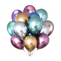 Balonevi 12" Krom Karışık 12 İnç Krom Renk Balon 50 Li Paket