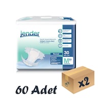 Jender Tekstil Yüzeyli Bel Bantlı Yetişkin Hasta Bezi M 30'Lu 2 Paket 60 Adet Jender Tekstil Yüzeyli Bel Bantlı Yetişkin Hasta Bezi M 30'Lu 2 Paket 60 Adet