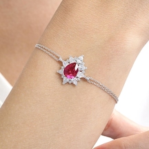Mia Vento Effective Diamond Londra Tutkusu Sentetik Yakut Taşlı Gümüş Bileklik