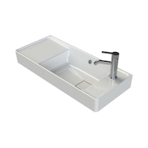 Turkuaz Seramik Cerastyle Sharp Etajer Uyumlu Lavabo 80 x 35 CM