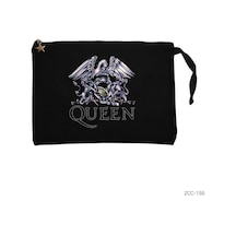 Zepplin Giyim Queen Crow Siyah Clutch Astarlı Cüzdan / El Çantası