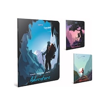 Gıpta Dikişli Karton Kapak Defter Adventure A6 80 Yp Kare.stn Çok Renkli