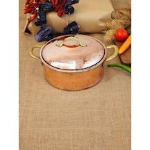 Modabakır Pilav Tenceresi Bakır 20 Cm 2500 Ml Model:55 Metalik