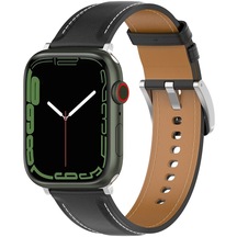 Sones Hakiki Deri Watch Band, Boyut: Ücretsiz Boyut iOS Uyumlu Watch Ultra 49mm-watch Ultra 2 49mm / Seri 9-8-7 45mm / Se 3-se 2-6-se-5-4 44mm / 3-2-1 42mm