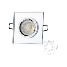 Cata Sardunya Kare Dekoratif Cam Spot Ct-6556