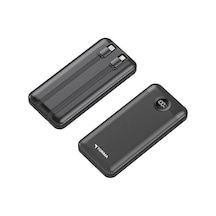 Torima TRM-1015 10000 mAh 2 Çıkışlı Taşınabilir Hızlı Şarj Dijital Göstergeli Powerbank Siyah