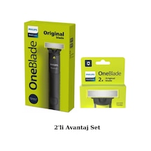 Philips QP1424/10 Oneblade Tıraş Makinesi - QP220/51 2'li Yedek Başlık Avantajlı Set