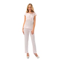 Sistina Gld-spt- Pudra Penye Pijama Takımı - 1607 - Beden L