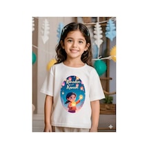 Stil-x Ramazan Bayramı Baskılı Kız Çocuk Tshirt, %100 Pamuklu Kumaş Beyaz-14