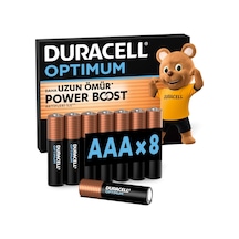 Optımum Aaa Alkalin İnce Kalem Pil 8 Li Paket 1,5v