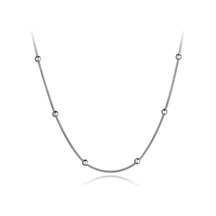 İtalyan Top Detaylı Yılan Çelik Erkek Kadın Zincir Kolye Eck57k Metalik