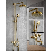 Banyo Bataryası Duş Seti Gold Altın Dore Özel Seri Yeni Ürün
