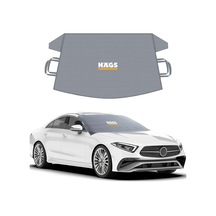Buz Ve Kar Önleyici Araç Ön Cam Örtüsü Brandası Ağır Hizmet Tipi 600d Oxford Kumaş Arabalar, Suv Lar, Kamyonetler İçin Oto Ön Cam Koruyucu Güneşlik Don Örtüsü 175x106cm Std - Gri