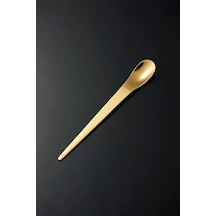 6 Adet Çelik 12,5 Cm Gold Renk Çay Kaşığı Mt162sr-6 Altın