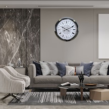 Krom Mandala Desenli 60 X 60 Cm Metal Duvar Saati Renkli