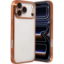 Newface Apple İphone 17 Pro Max Razer Lensli Silikon - Turuncu
