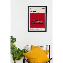 Ferrari F430 Novitec Car Serie Özel Tasarım Siyah Çerçeveli Tablo Poster
