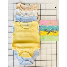 Miyakıdsworld Büyük Boy 4 Adet Çocuk Çıtçıtlı Body 3-12 Yaş Özel Gereksinimli Zıbın Renkli