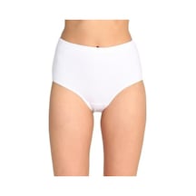 Kadın Pamuklu Ribana Geniş Bel Kalın Lastik Bato Külot 6'lı Paket 001