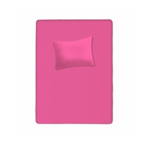 %100 Pamuklu Bebek Lastikli Çarşaf 70x130+20 Bebek Yastık Kılıfı 35x45 Pembe