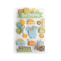 3d Çıkartmalar 4.5"x8.5"-1st Birthdayy-boy