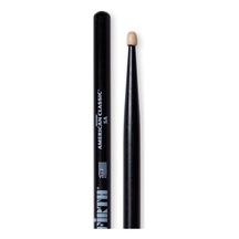 5a American Hickory Wood Tip Drumstick Black Finish