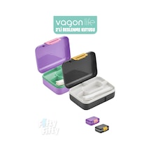 Vagonlife 2 Li Beslenme Kutusu Seçtiğiniz Renkte 2 Adet Gönderilir Mor - Siyah